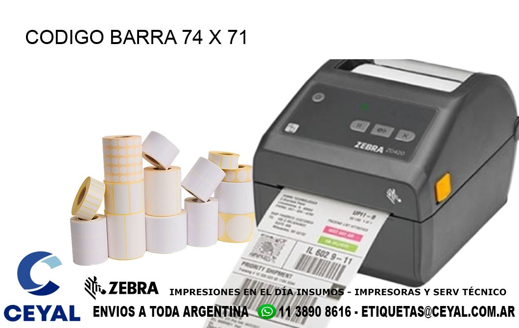 CODIGO BARRA 74 x 71