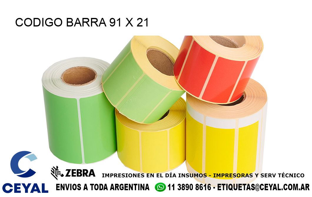 CODIGO BARRA 91 x 21