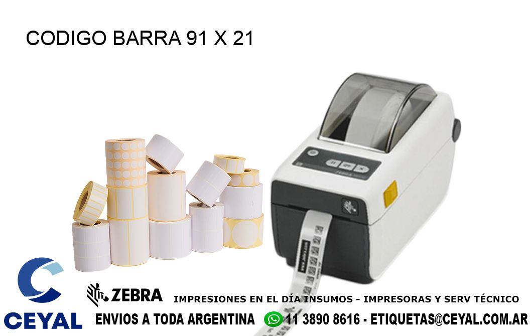 CODIGO BARRA 91 x 21