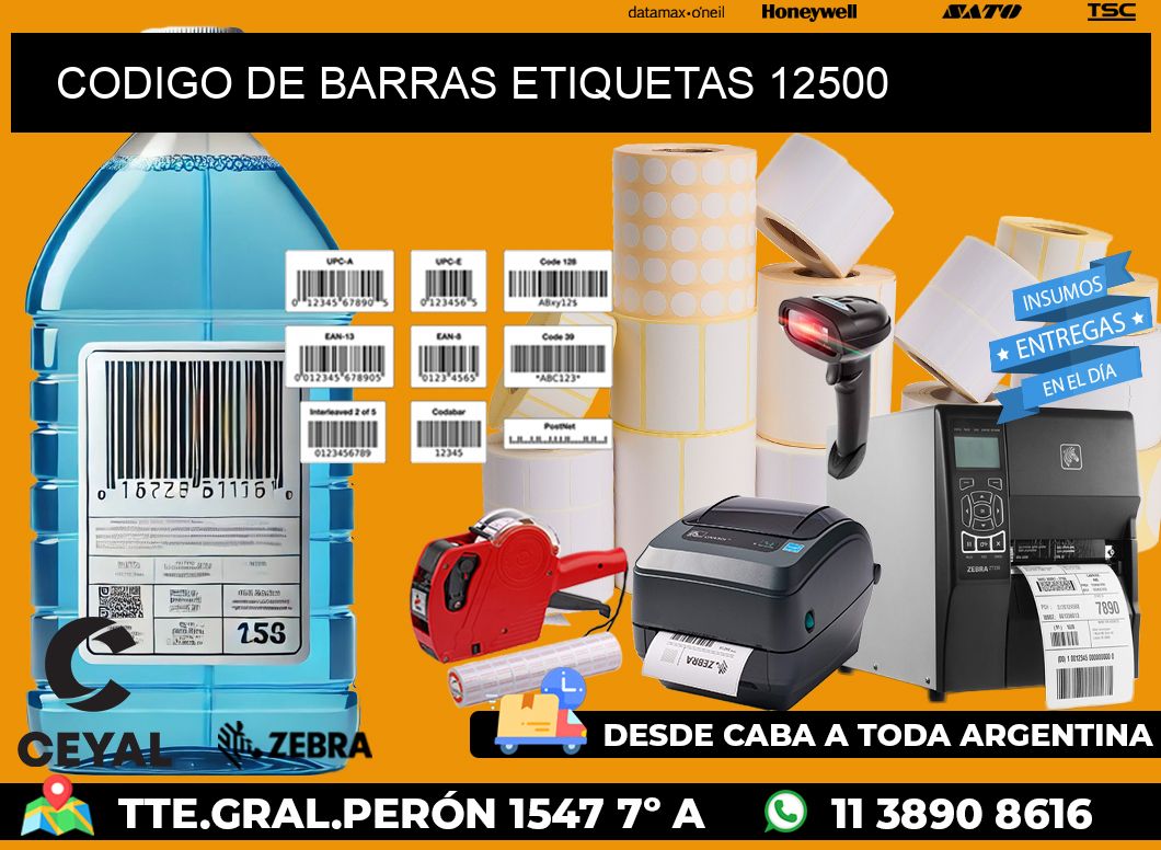 CODIGO DE BARRAS ETIQUETAS 12500