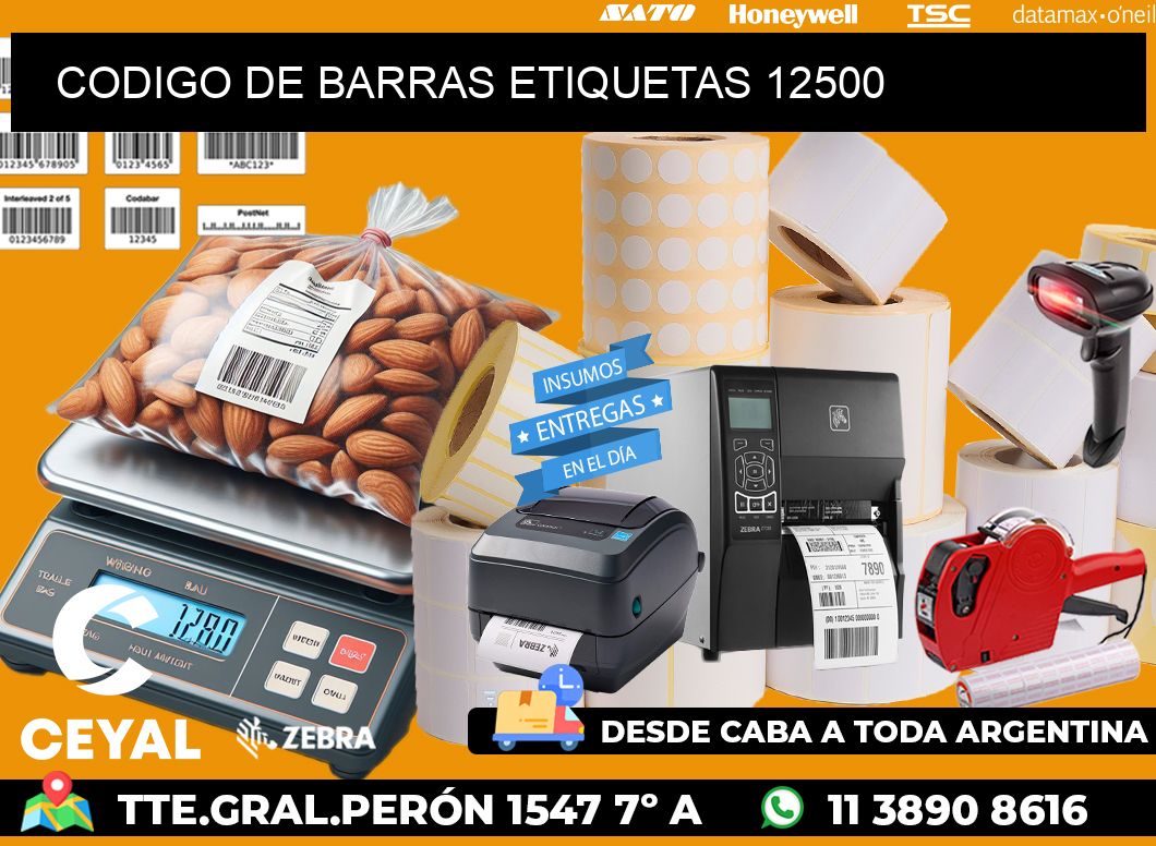 CODIGO DE BARRAS ETIQUETAS 12500