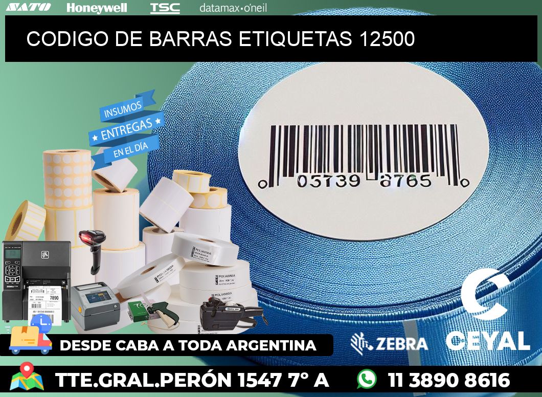 CODIGO DE BARRAS ETIQUETAS 12500