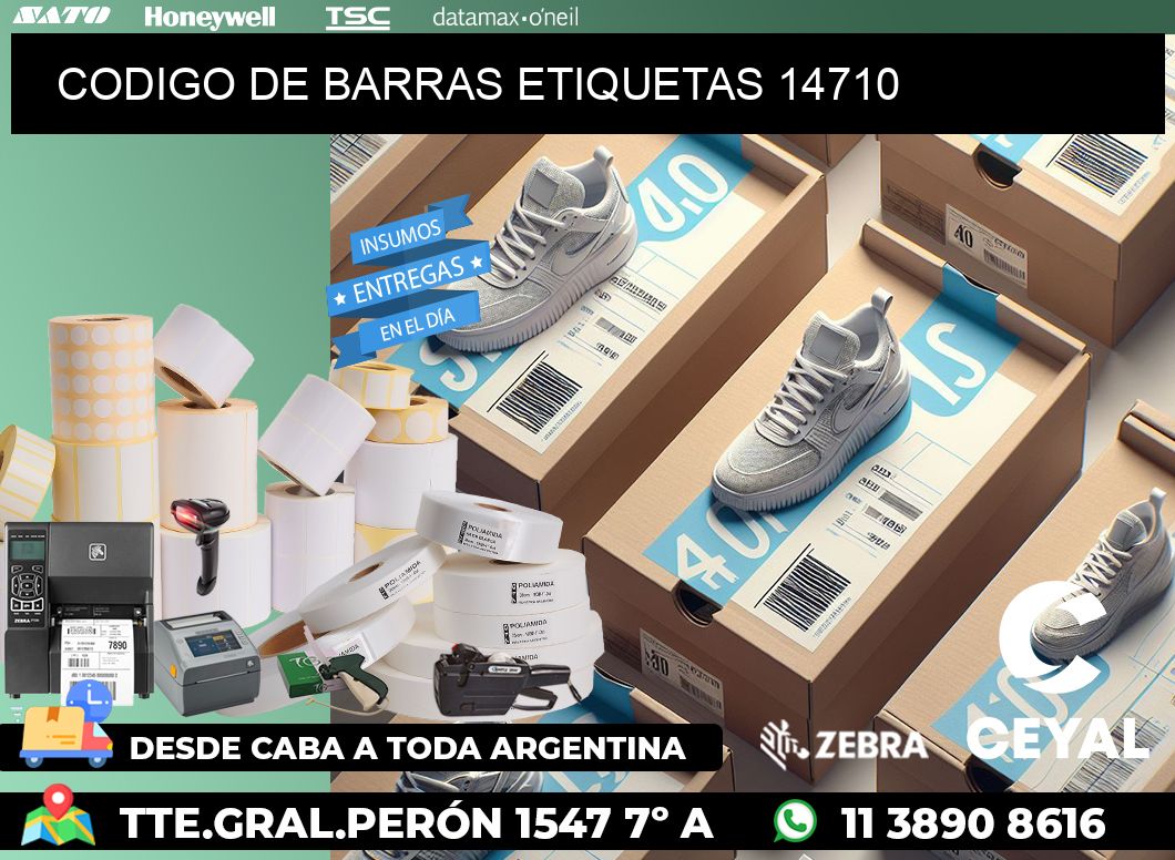 CODIGO DE BARRAS ETIQUETAS 14710