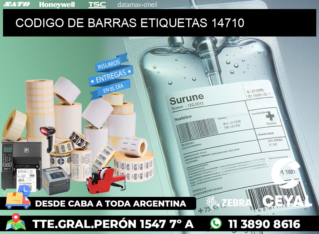 CODIGO DE BARRAS ETIQUETAS 14710
