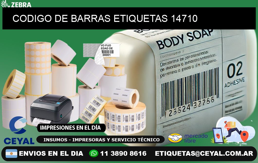 CODIGO DE BARRAS ETIQUETAS 14710
