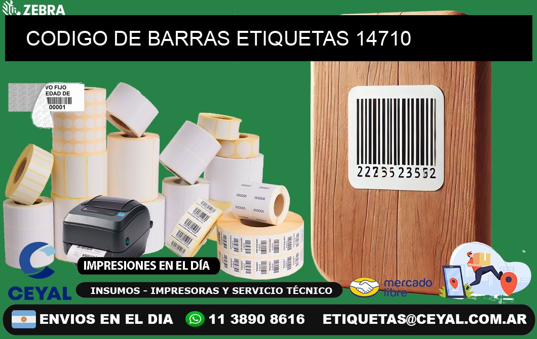 CODIGO DE BARRAS ETIQUETAS 14710