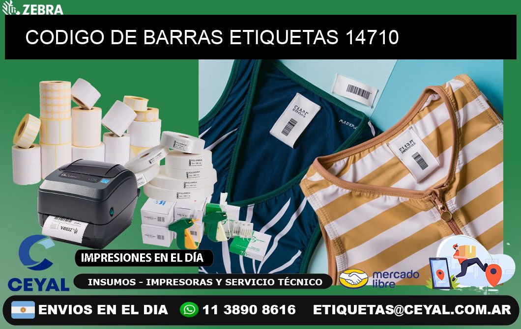 CODIGO DE BARRAS ETIQUETAS 14710