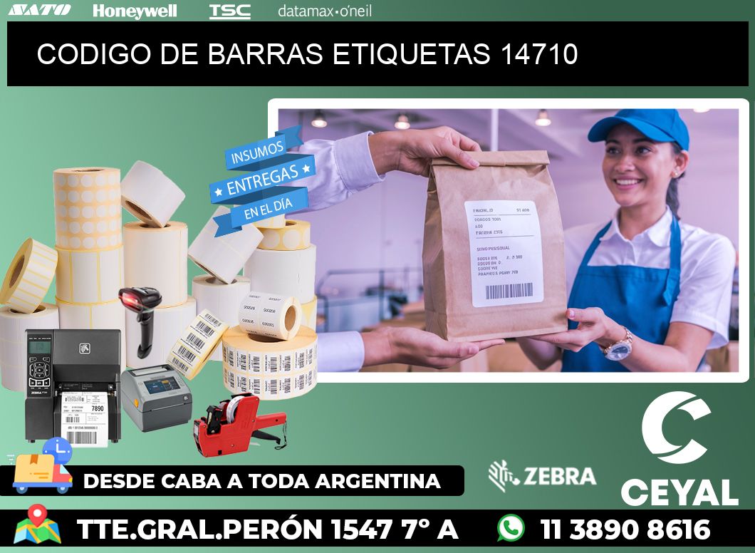 CODIGO DE BARRAS ETIQUETAS 14710