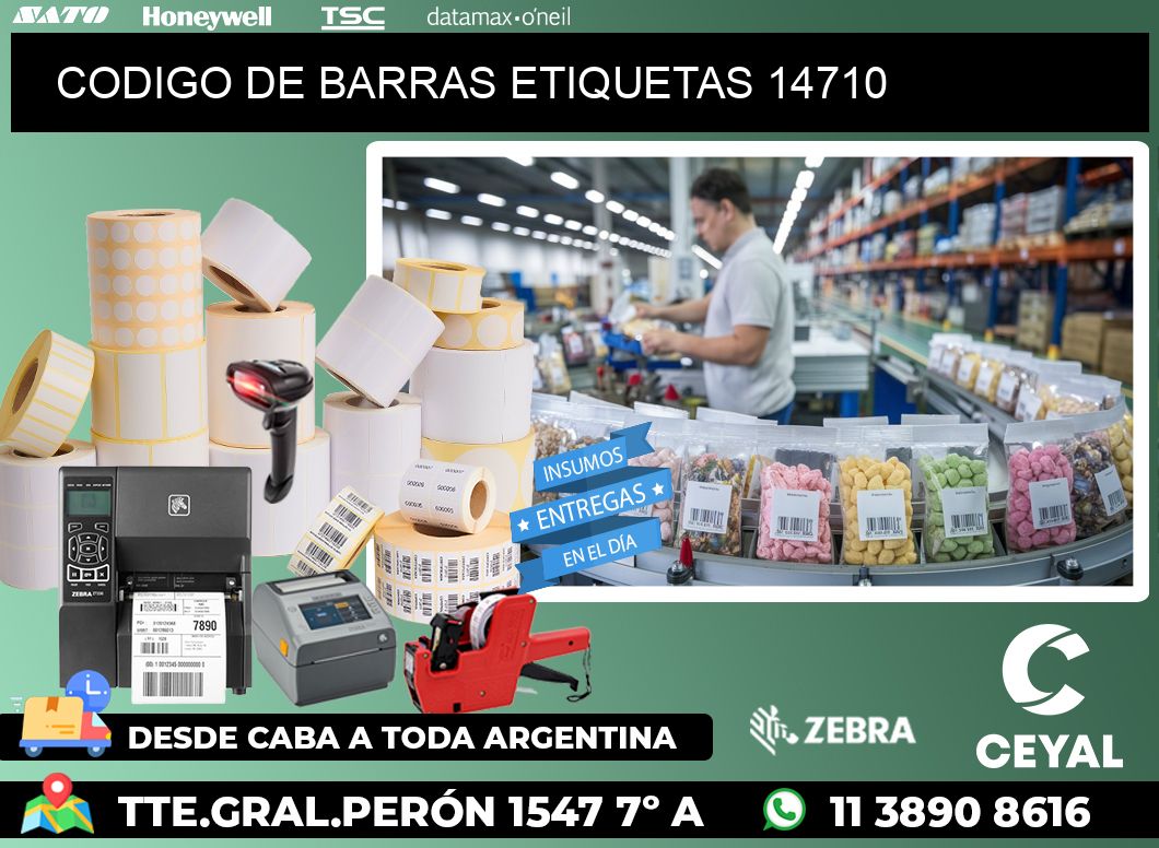 CODIGO DE BARRAS ETIQUETAS 14710