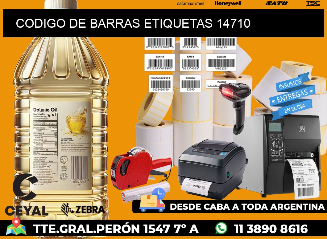 CODIGO DE BARRAS ETIQUETAS 14710