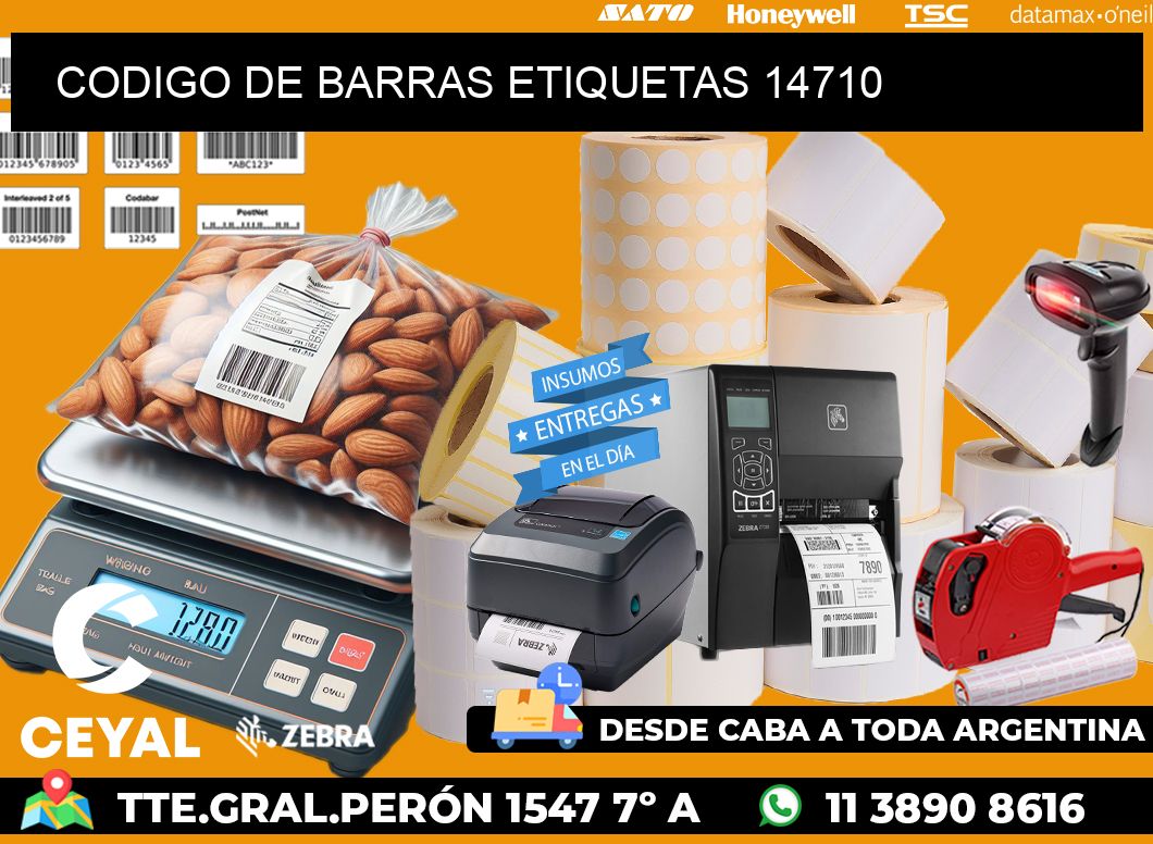 CODIGO DE BARRAS ETIQUETAS 14710