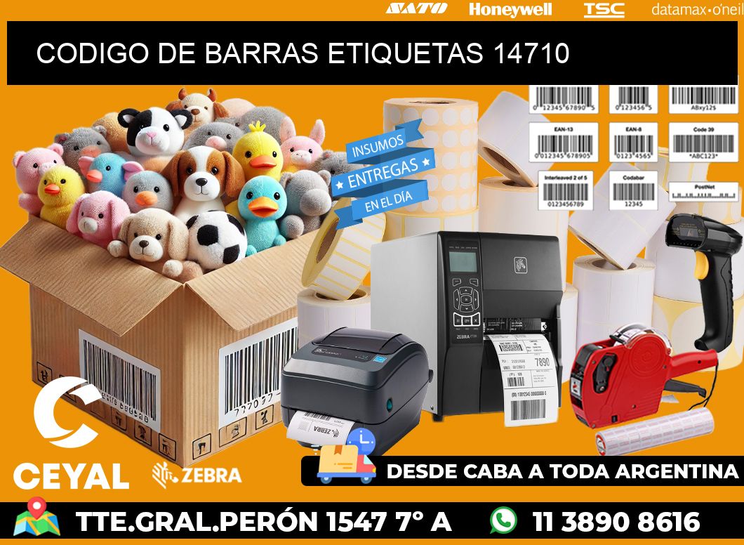 CODIGO DE BARRAS ETIQUETAS 14710