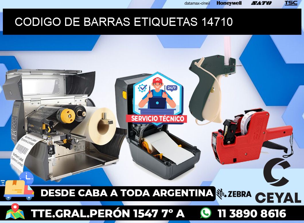 CODIGO DE BARRAS ETIQUETAS 14710