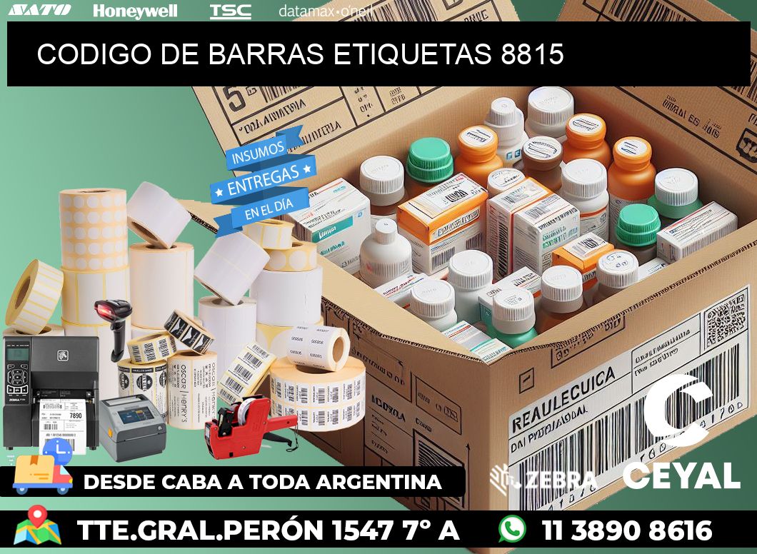 CODIGO DE BARRAS ETIQUETAS 8815