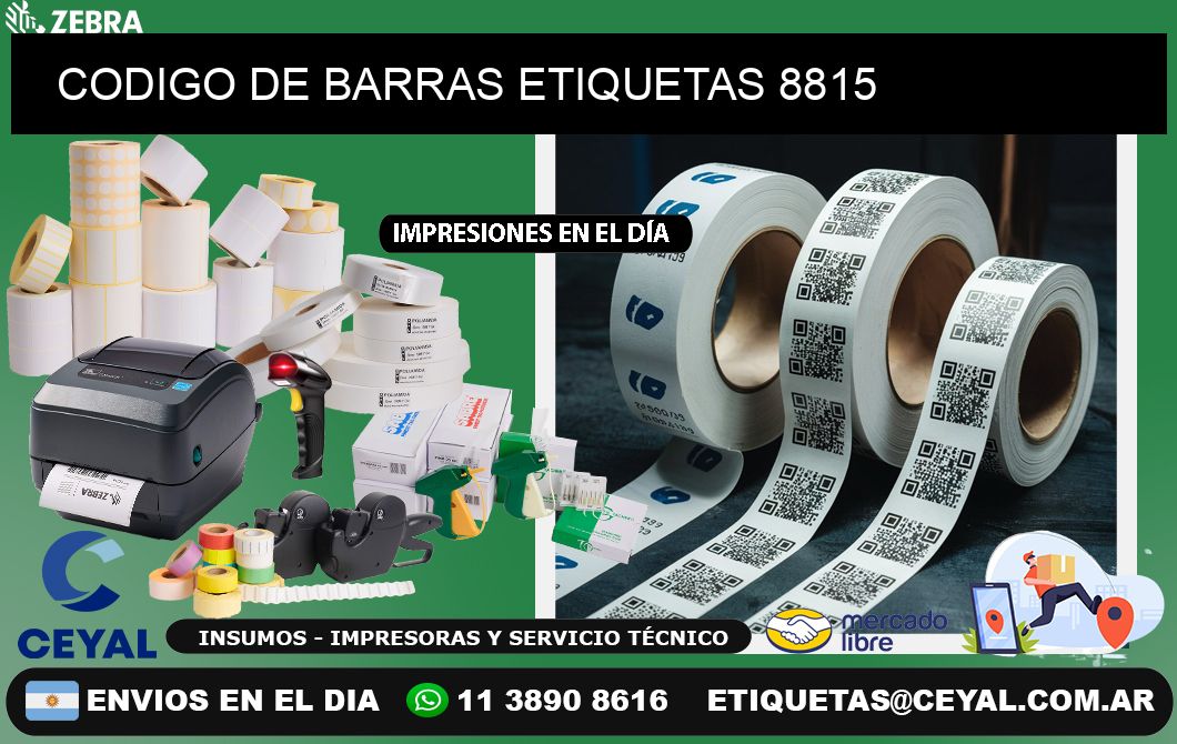 CODIGO DE BARRAS ETIQUETAS 8815