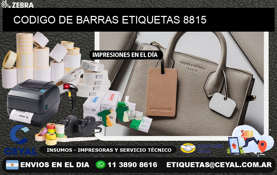 CODIGO DE BARRAS ETIQUETAS 8815