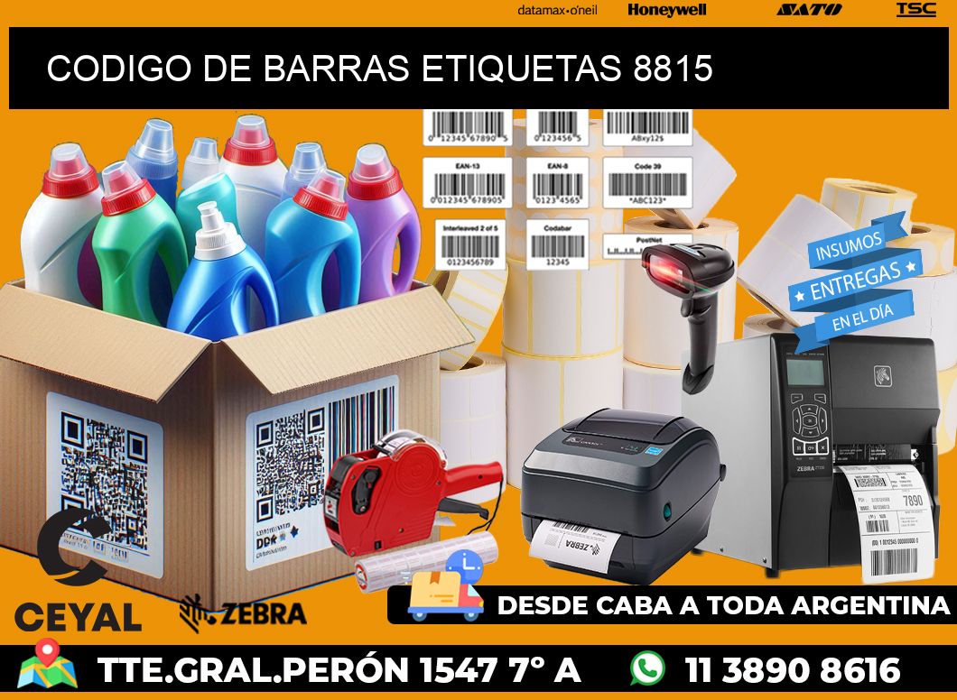 CODIGO DE BARRAS ETIQUETAS 8815