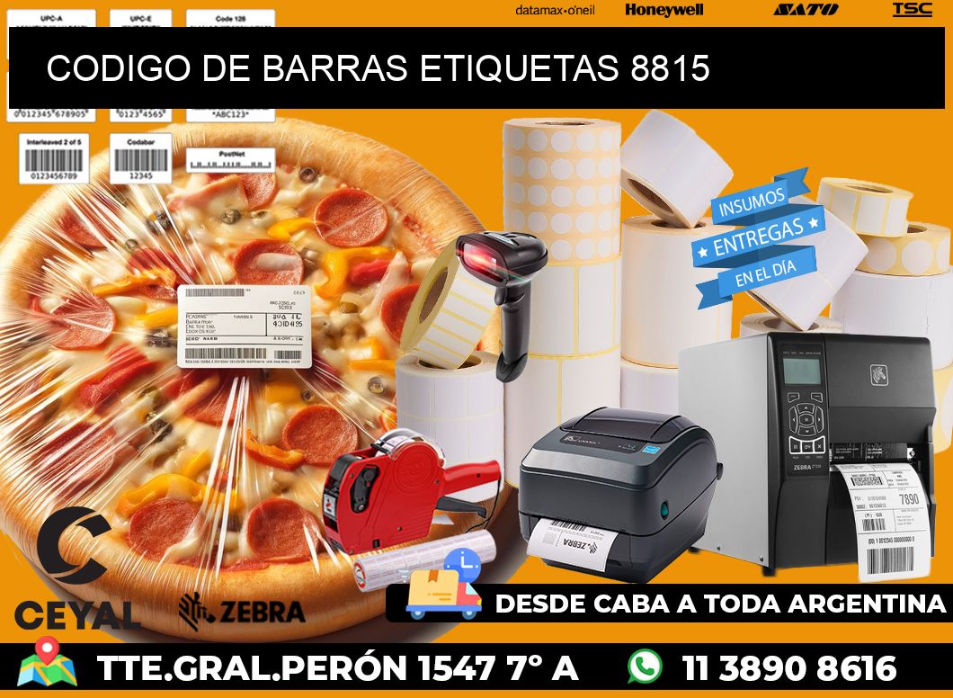 CODIGO DE BARRAS ETIQUETAS 8815