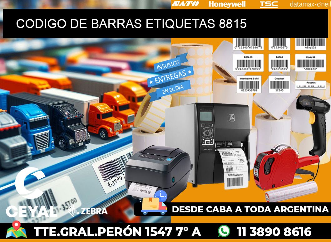 CODIGO DE BARRAS ETIQUETAS 8815