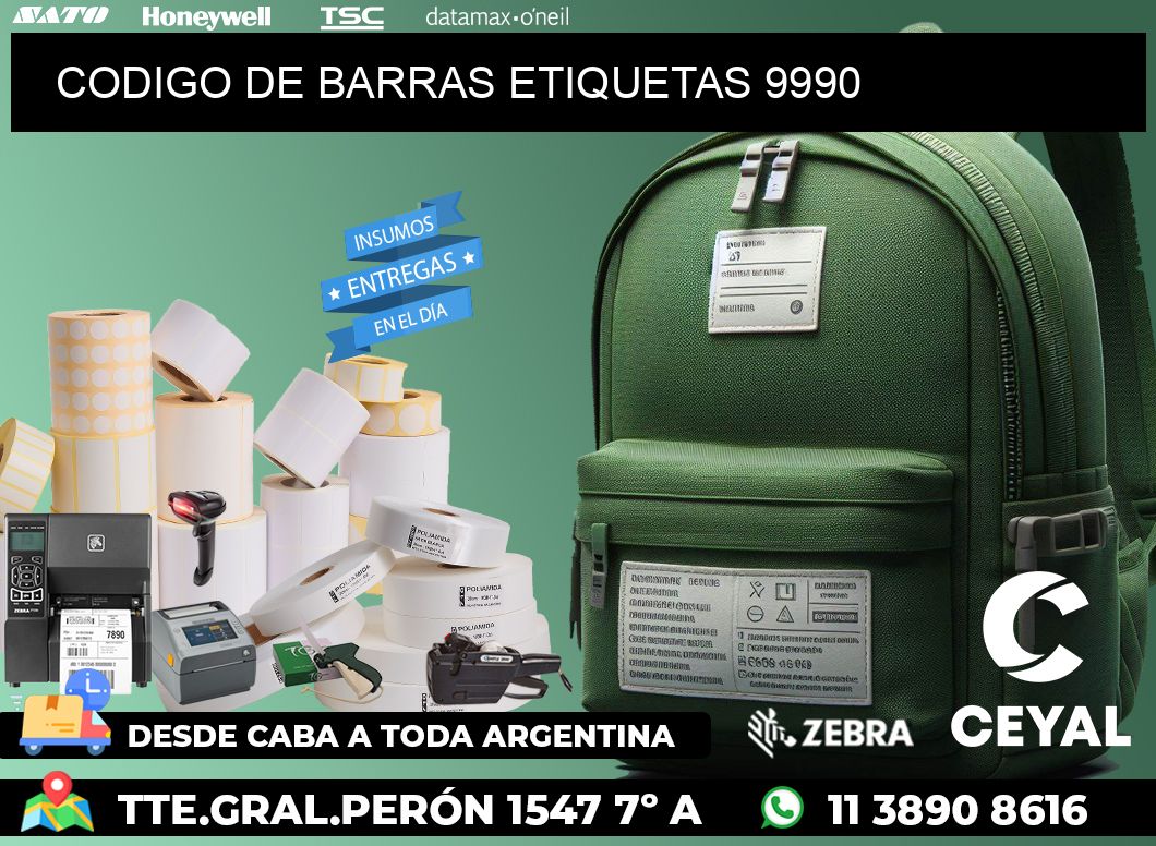 CODIGO DE BARRAS ETIQUETAS 9990
