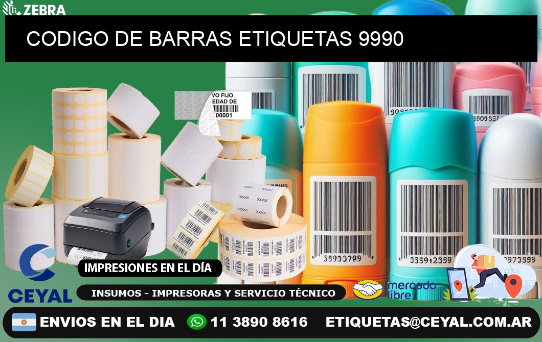 CODIGO DE BARRAS ETIQUETAS 9990