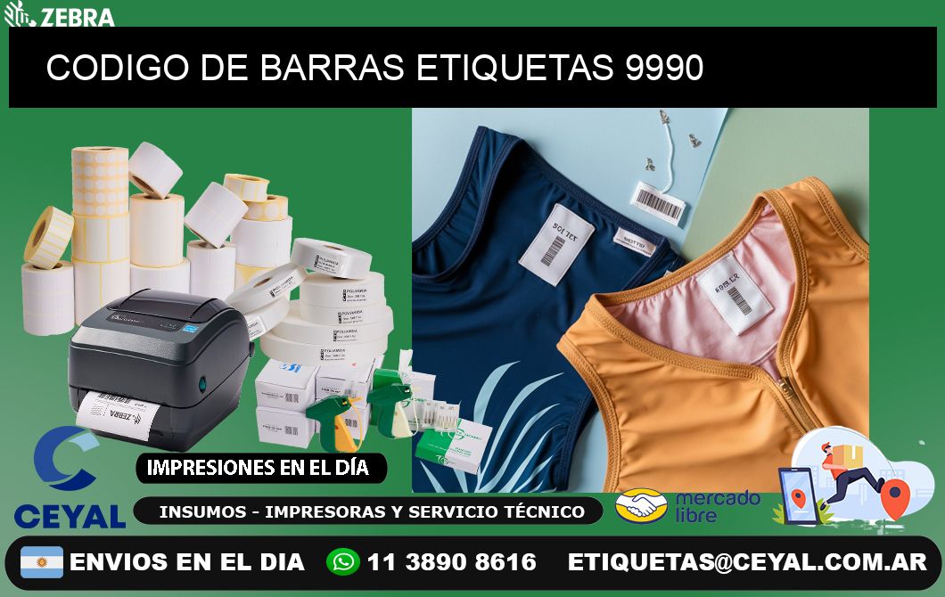 CODIGO DE BARRAS ETIQUETAS 9990