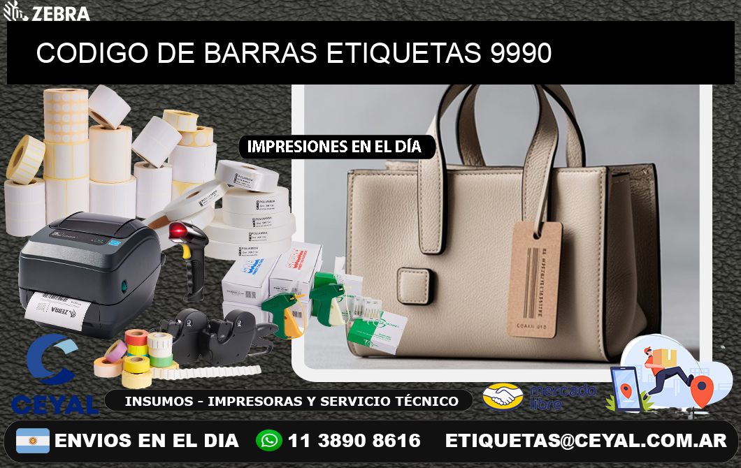 CODIGO DE BARRAS ETIQUETAS 9990