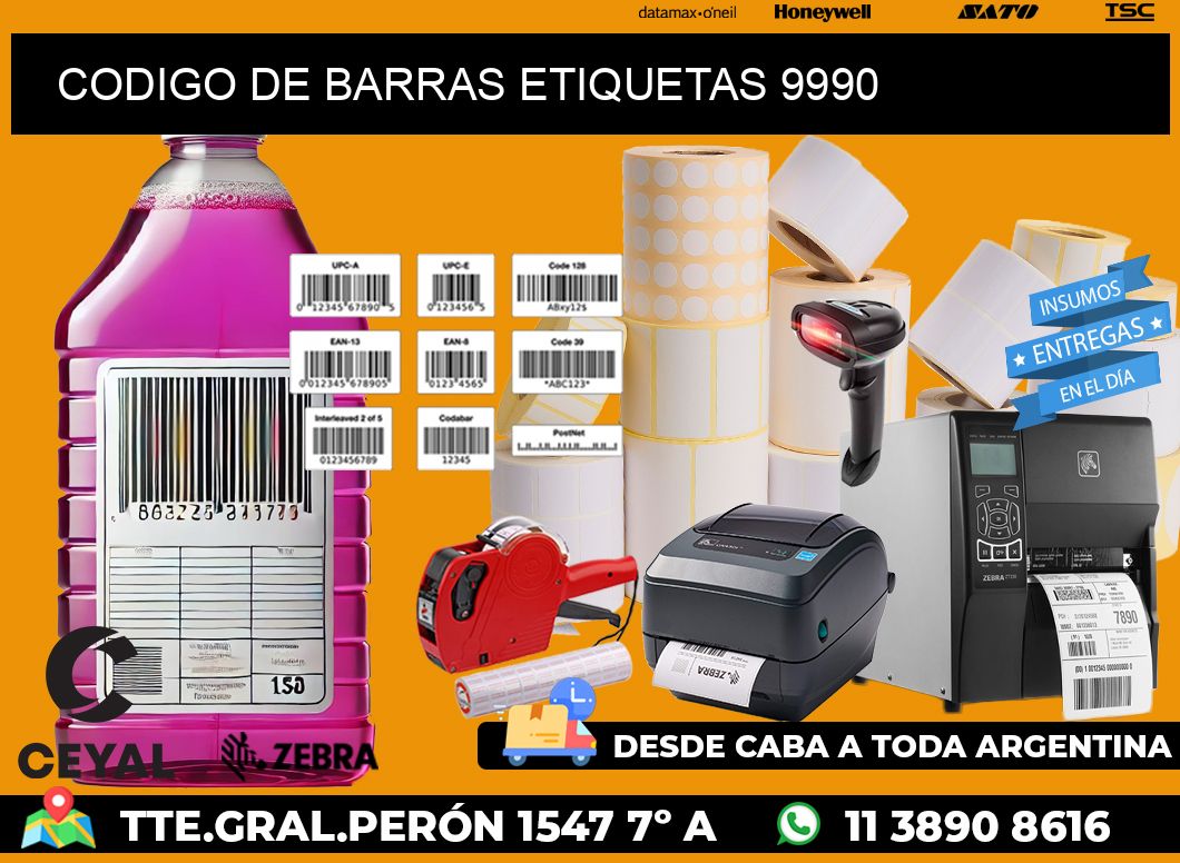 CODIGO DE BARRAS ETIQUETAS 9990