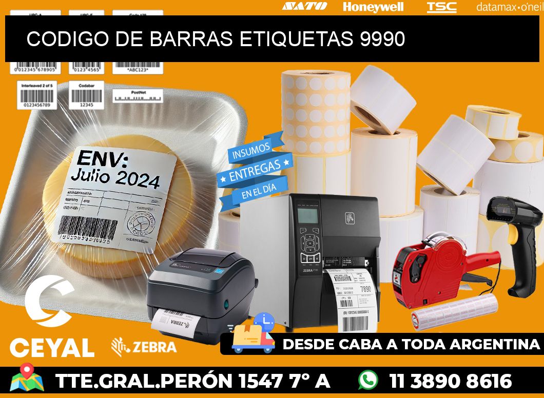 CODIGO DE BARRAS ETIQUETAS 9990