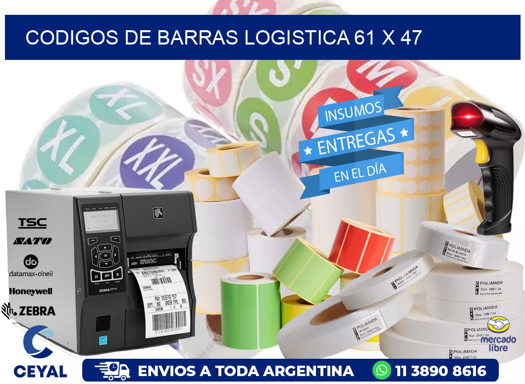 CODIGOS DE BARRAS LOGISTICA 61 x 47