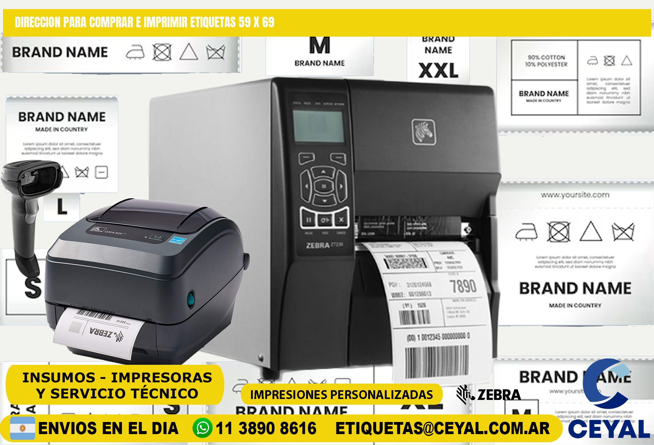 DIRECCION PARA COMPRAR E IMPRIMIR ETIQUETAS 59 x 69