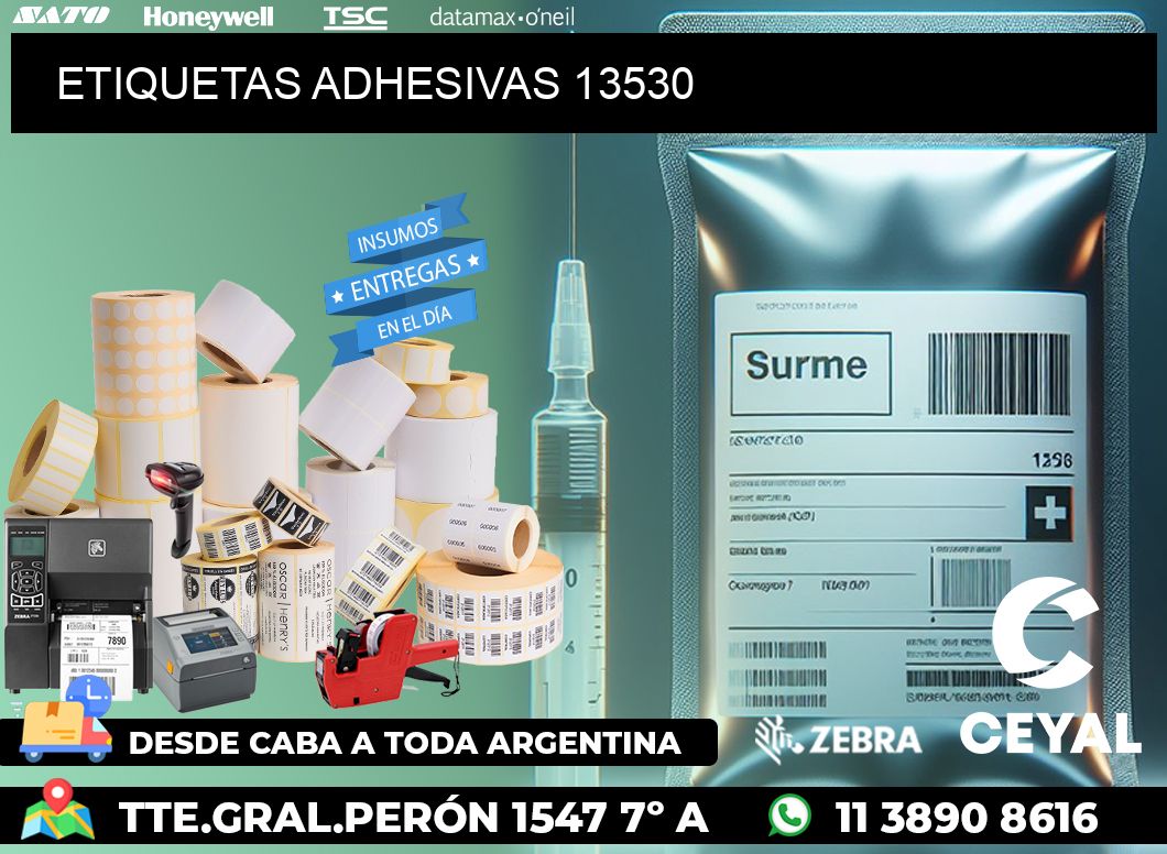 ETIQUETAS ADHESIVAS 13530