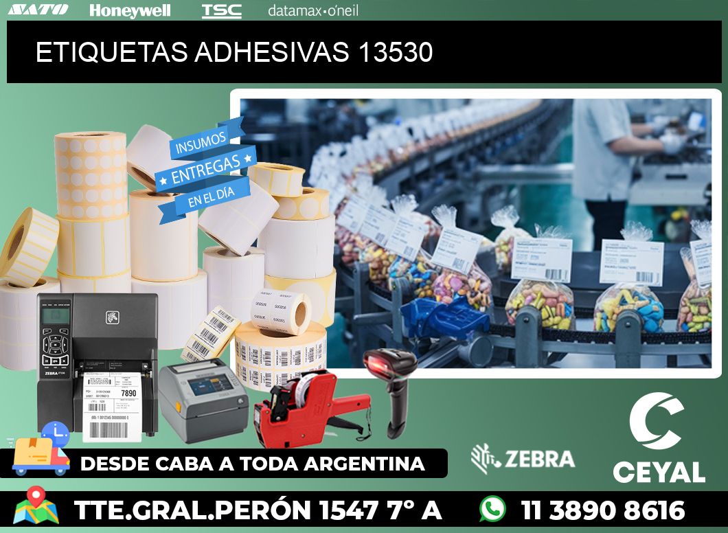 ETIQUETAS ADHESIVAS 13530