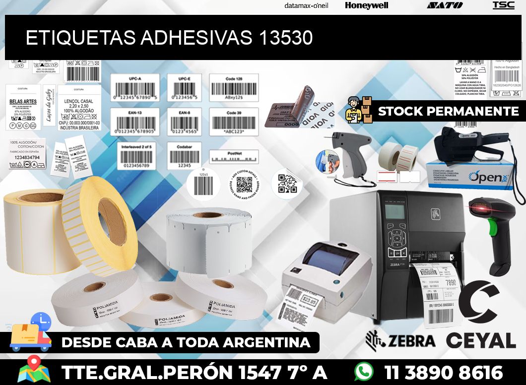 ETIQUETAS ADHESIVAS 13530