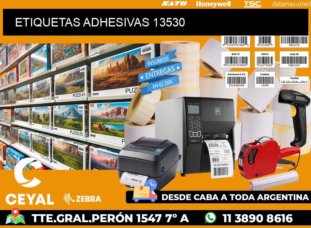 ETIQUETAS ADHESIVAS 13530