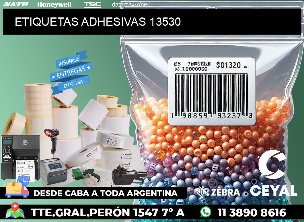 ETIQUETAS ADHESIVAS 13530