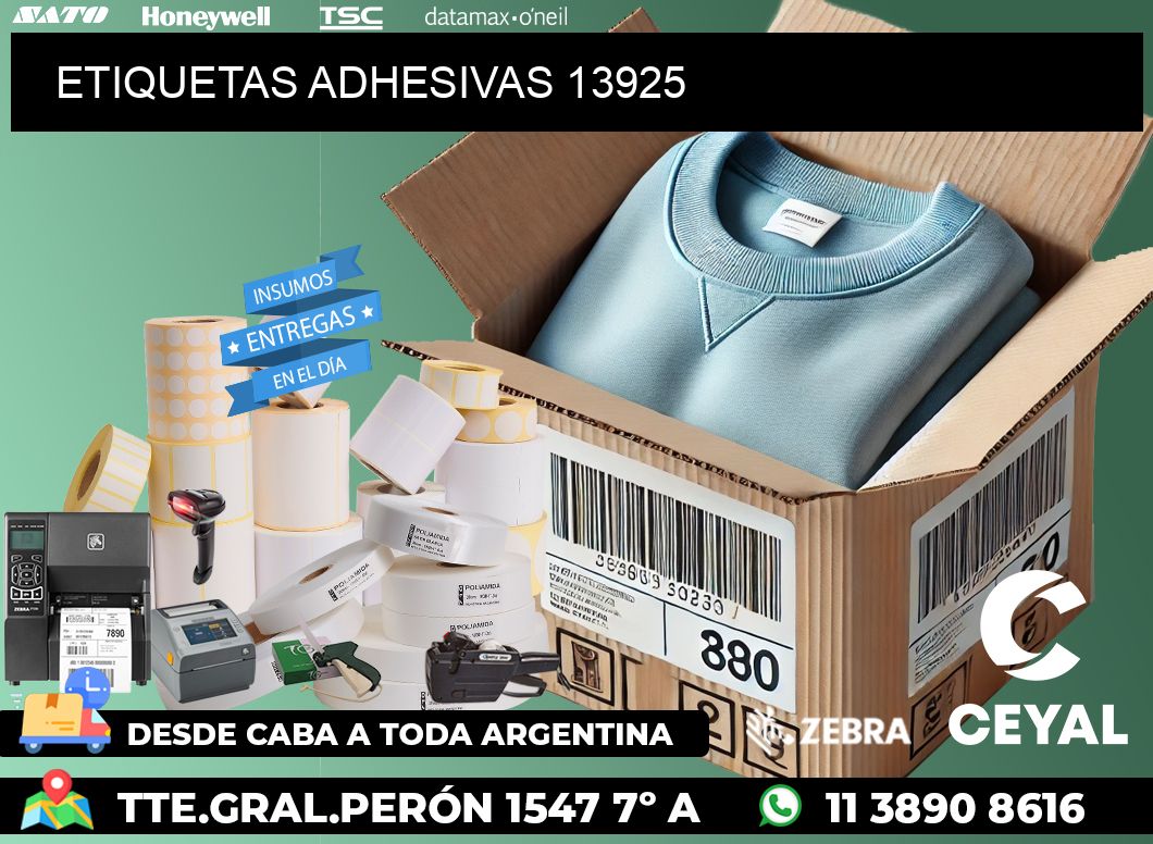 ETIQUETAS ADHESIVAS 13925