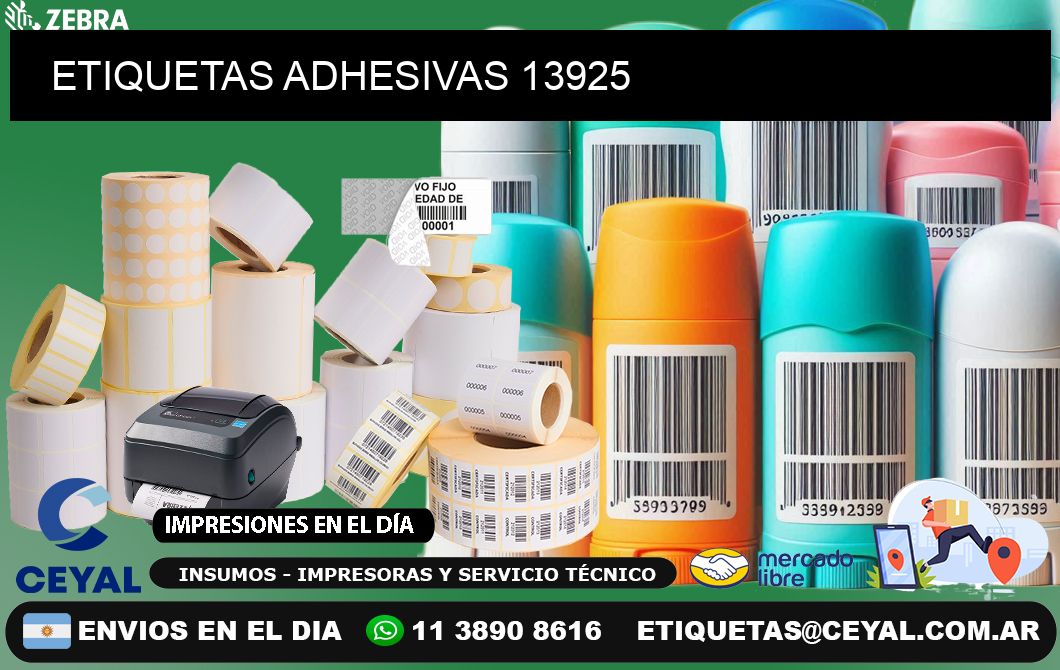 ETIQUETAS ADHESIVAS 13925