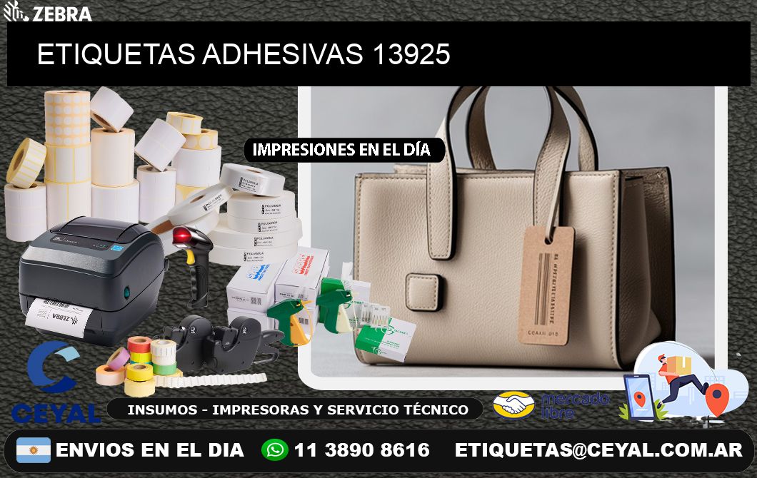ETIQUETAS ADHESIVAS 13925