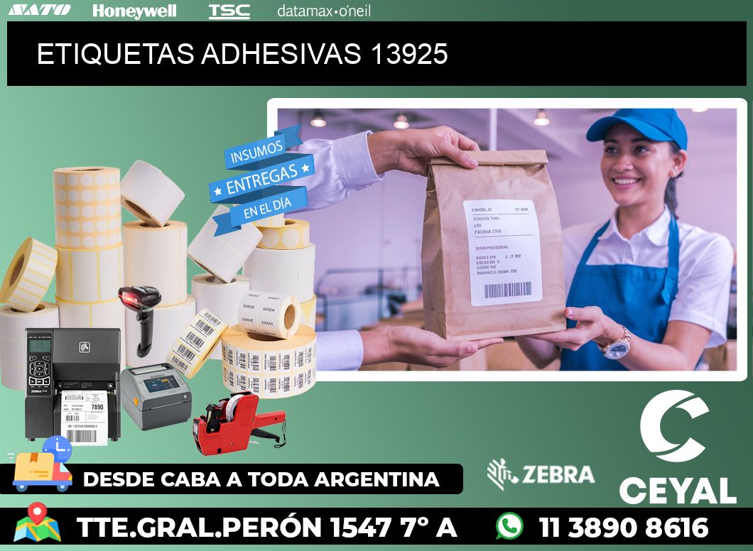 ETIQUETAS ADHESIVAS 13925
