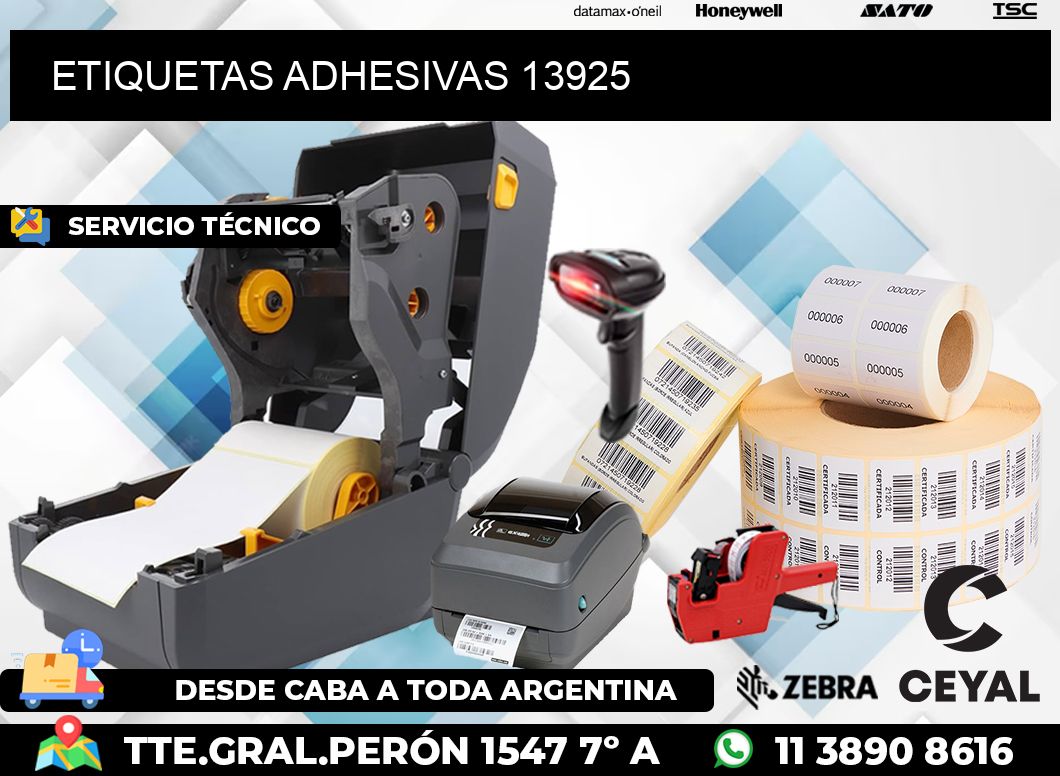 ETIQUETAS ADHESIVAS 13925