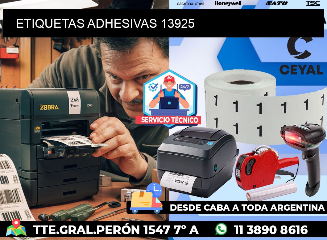 ETIQUETAS ADHESIVAS 13925
