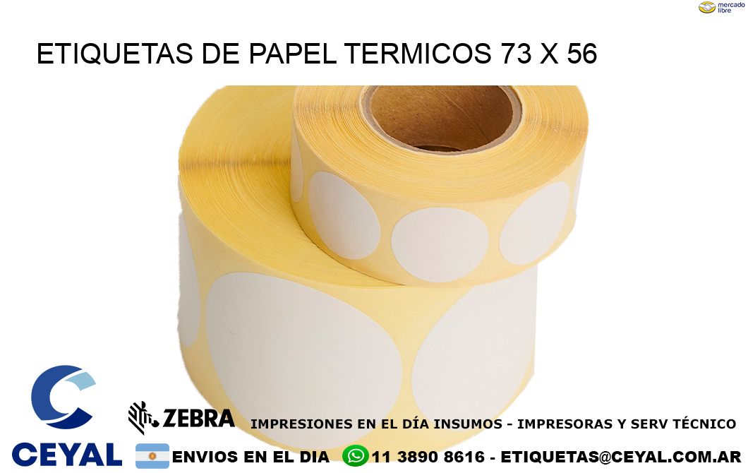 ETIQUETAS DE PAPEL TERMICOS 73 x 56