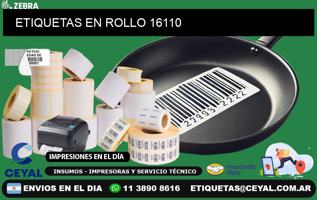 ETIQUETAS EN ROLLO 16110