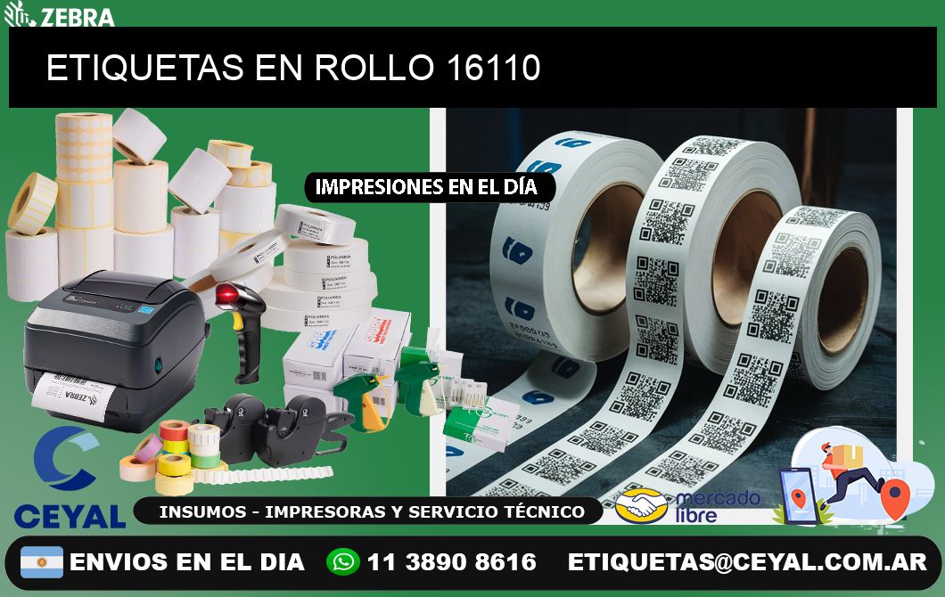 ETIQUETAS EN ROLLO 16110