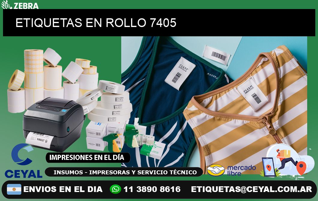 ETIQUETAS EN ROLLO 7405