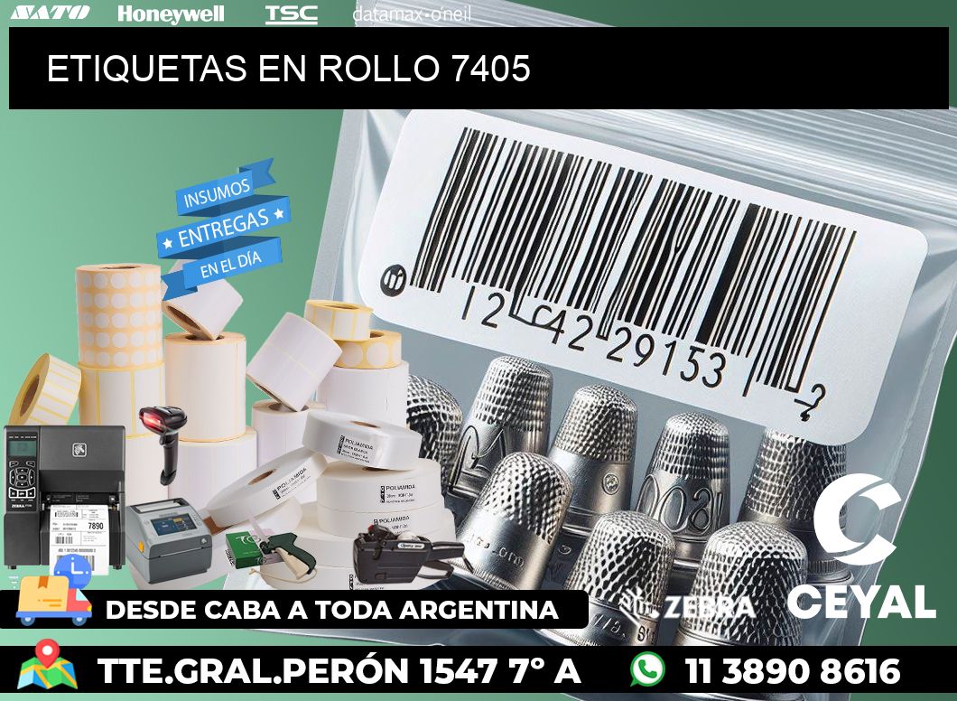 ETIQUETAS EN ROLLO 7405