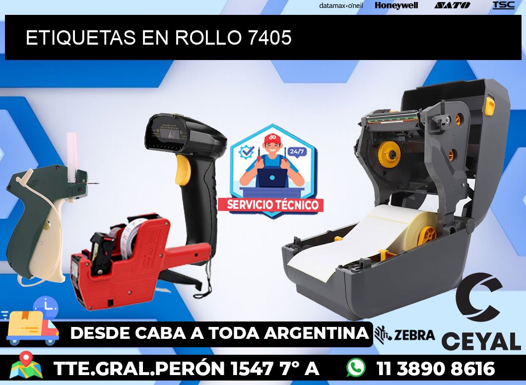 ETIQUETAS EN ROLLO 7405