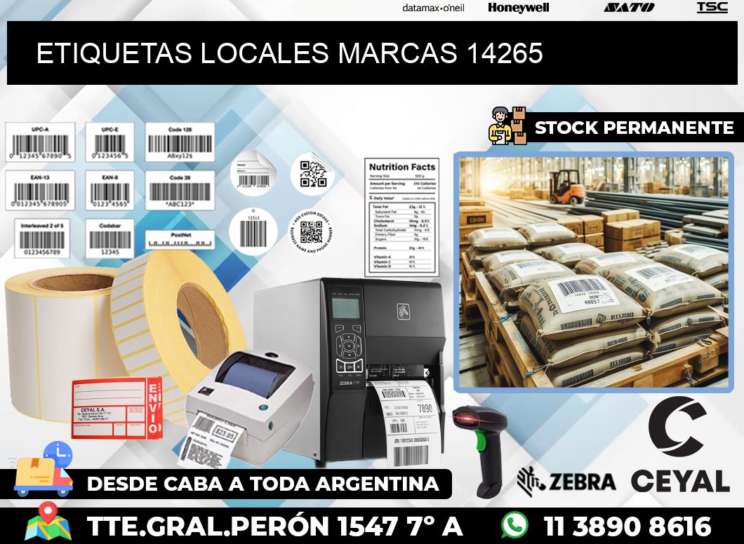 ETIQUETAS LOCALES MARCAS 14265