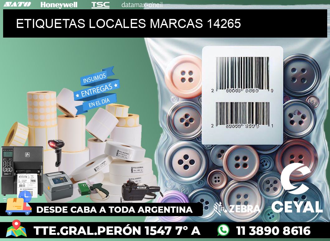 ETIQUETAS LOCALES MARCAS 14265